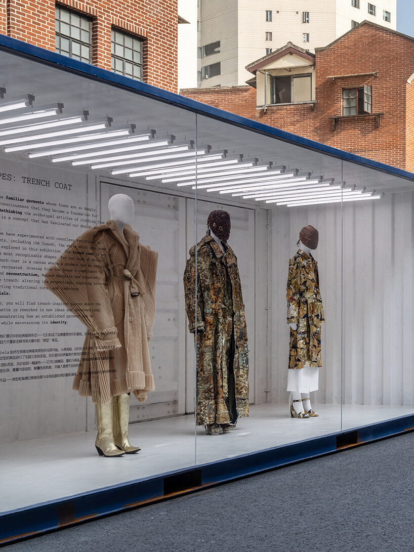 shipping containers frame maison margiela's shanghai exhibition by OMA / AMO in china - 6