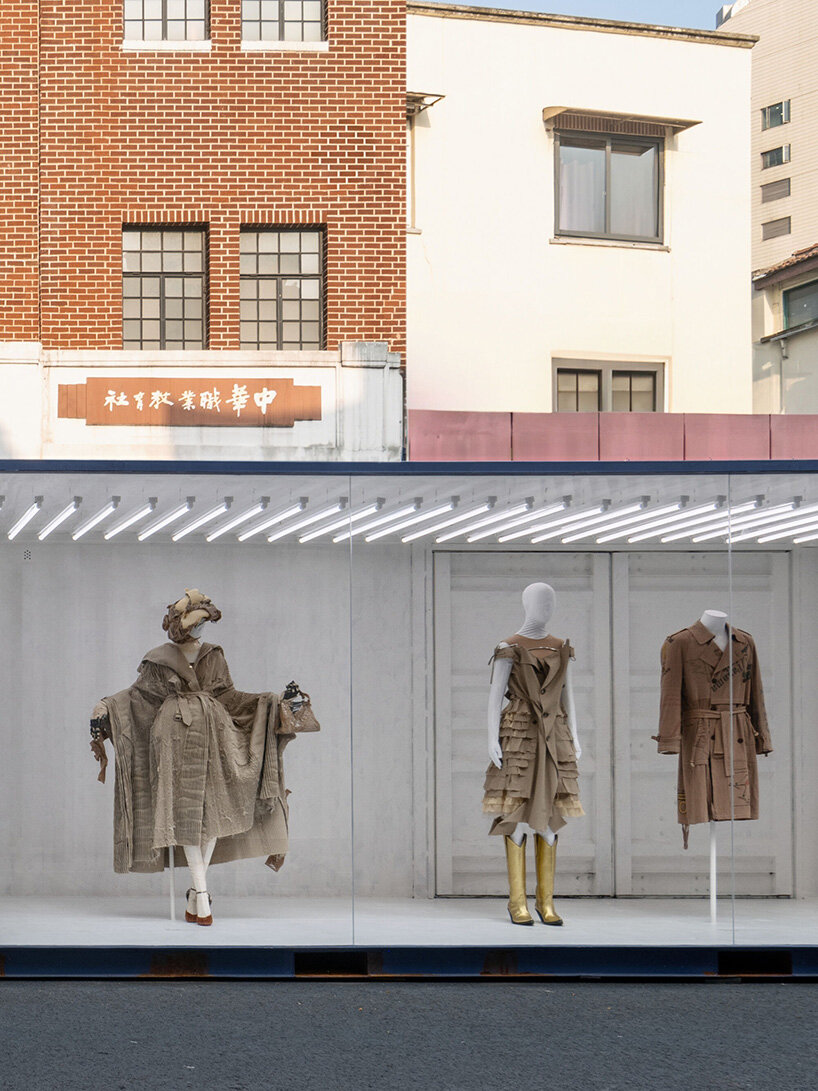 shipping containers frame maison margiela's shanghai exhibition by OMA / AMO in china - 4