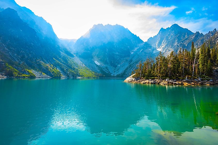 Colchuck Lake within the Okanogan-Wenatchee National Forest in Washington.