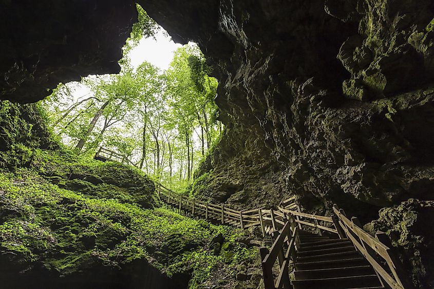 View of a cave near Maquoketa, Iowa
