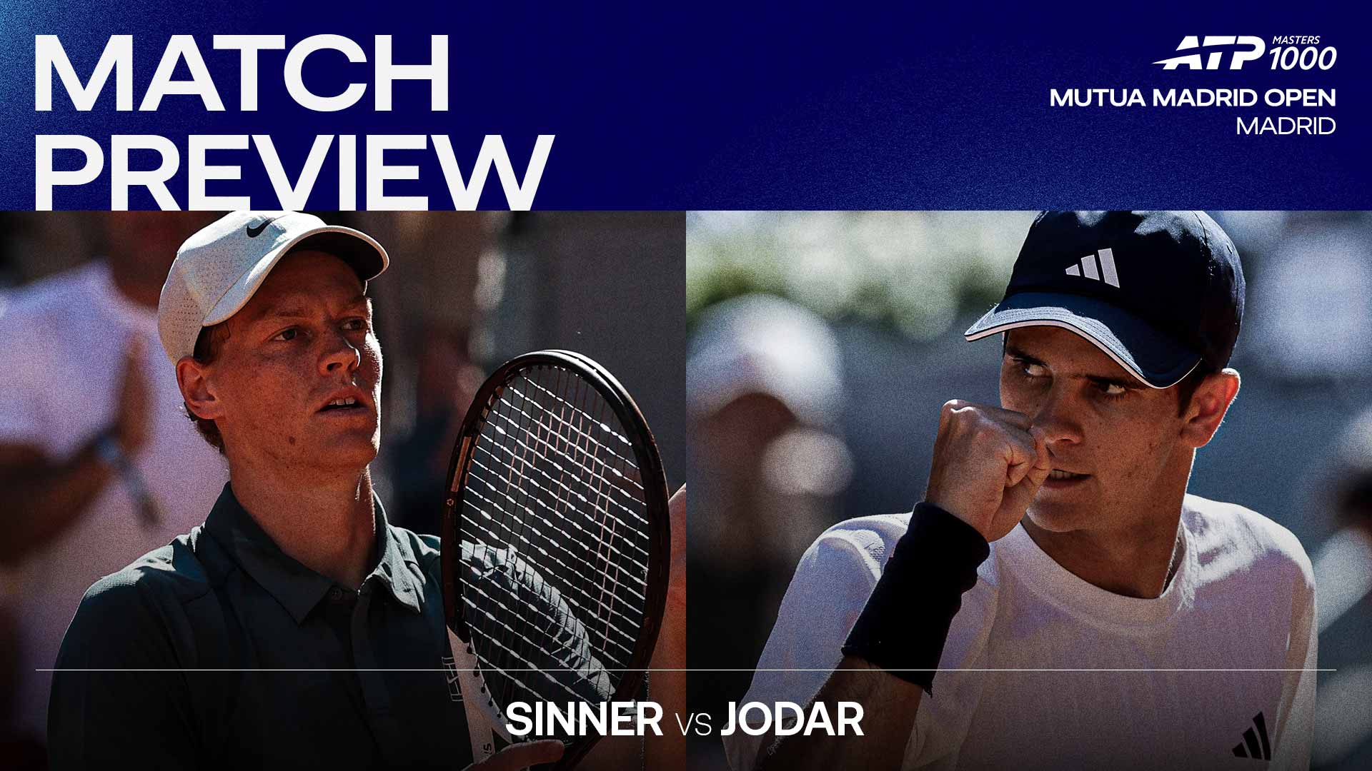 Jannik Sinner and Rafael Jodar will meet for the first time on Wednesday in Madrid.