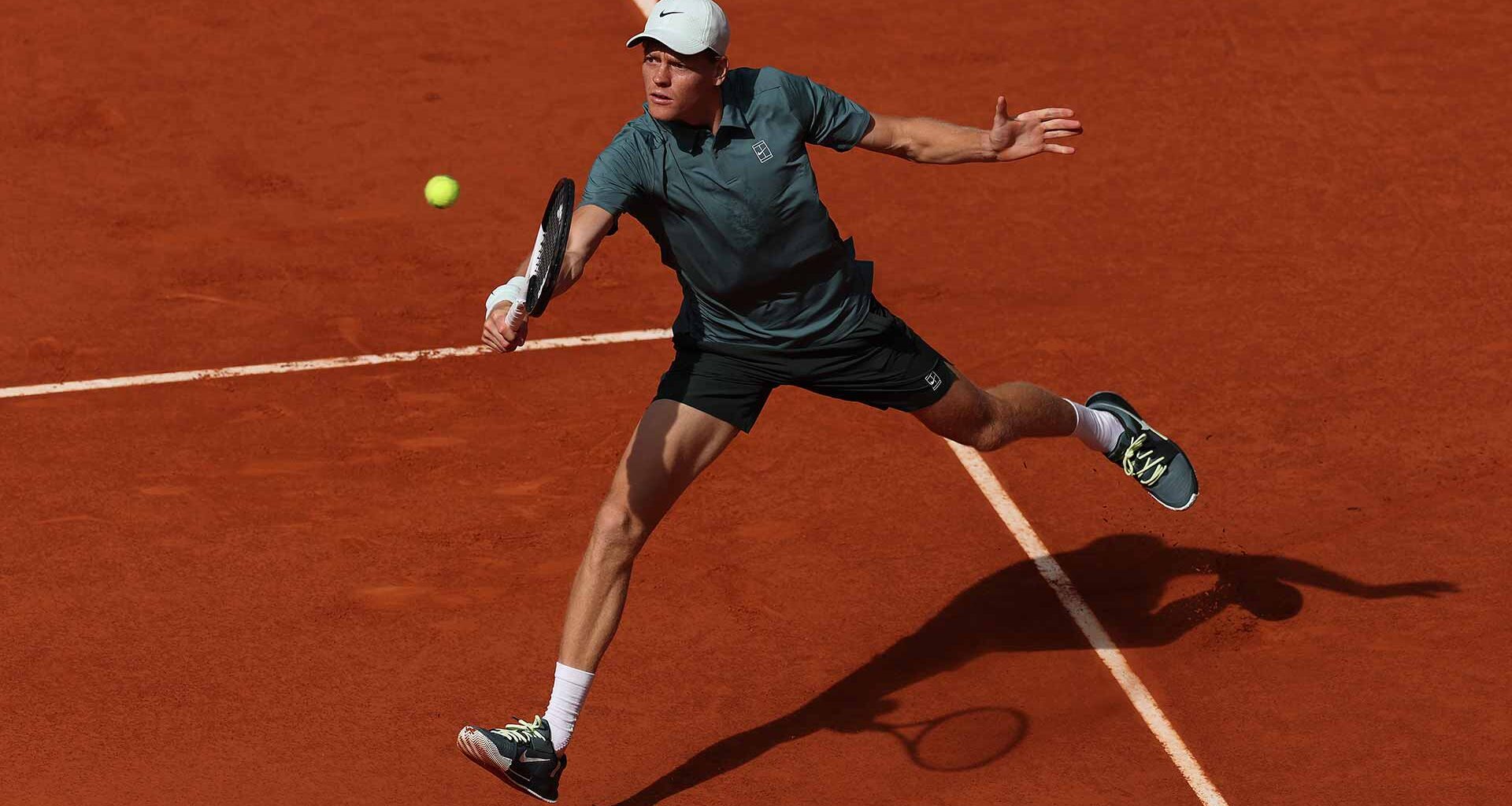 Jannik Sinner in action against Cameron Norrie on Tuesday in Madrid.