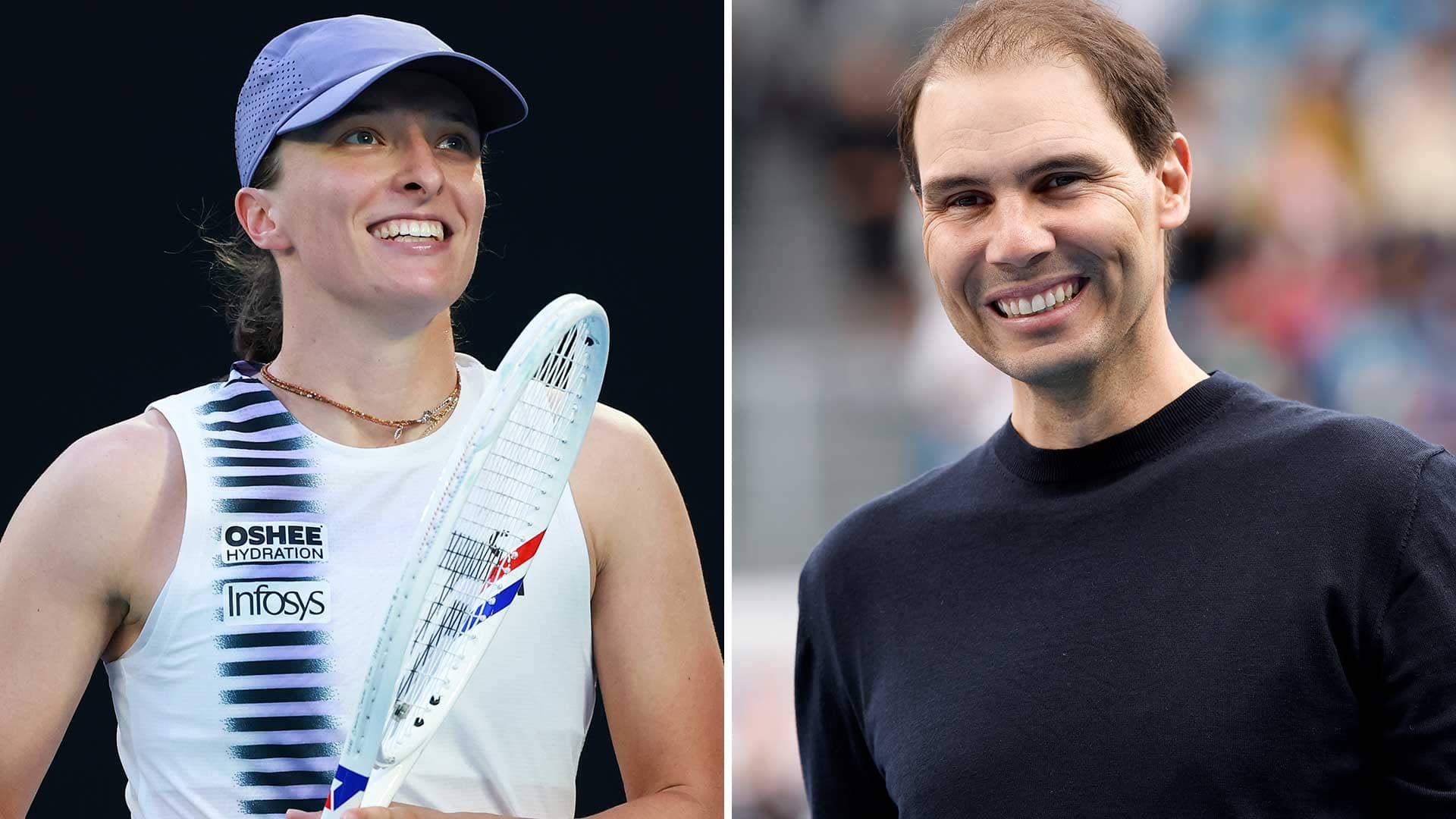 Iga Swiatek heaped praise on Rafael Nadal after her win in Stuttgart.