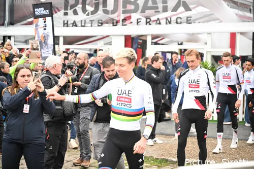 Tadej Pogacar ahead of Paris-Roubaix 2026