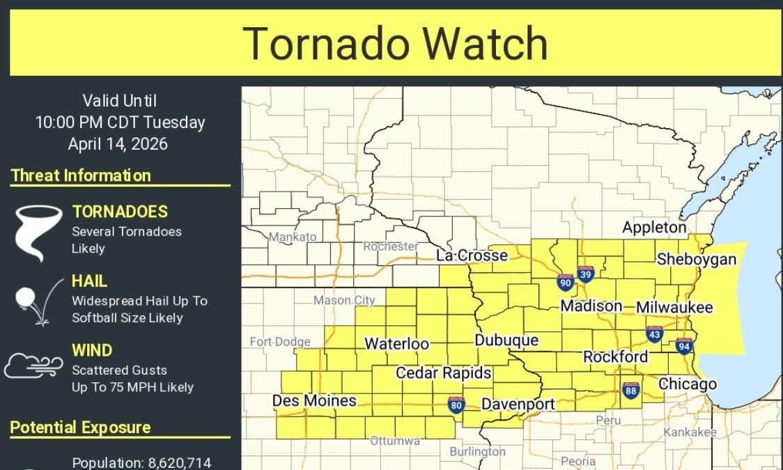 Severe Weather Possible Once Again – Tornado Watch Now In Effect