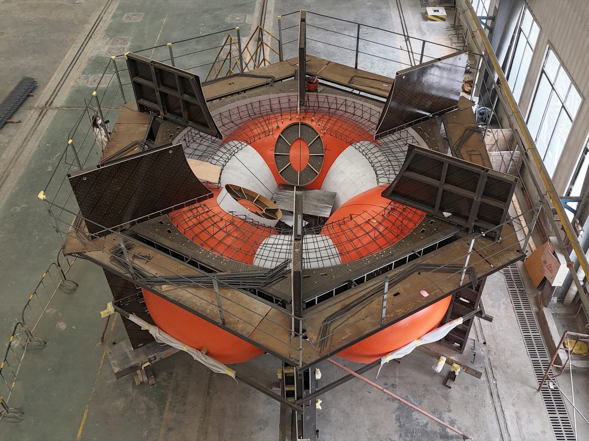 a photograph of an architectural stucture