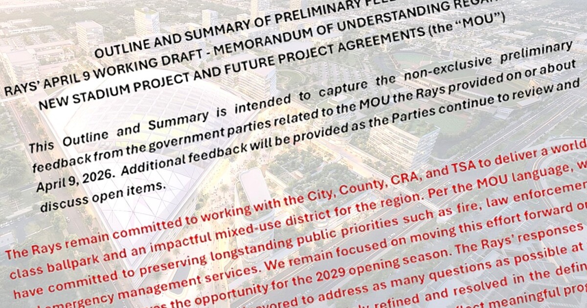 In reply to county, Rays push for May stadium vote