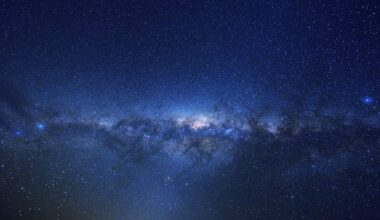 The Milky Way galaxy in space.