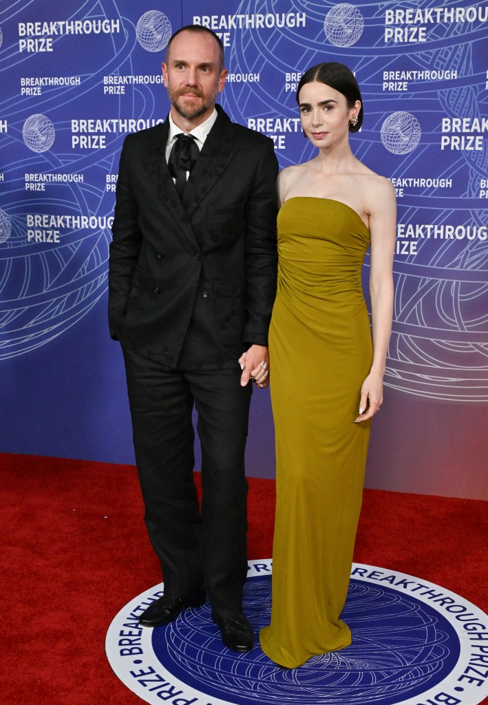 Charlie McDowell and Lily Collins attend the Breakthrough Prize Ceremony