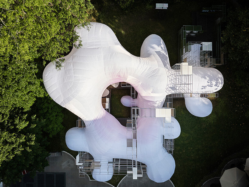 oozing inflatables shape this modular milan installation by USM and snøhetta - 2