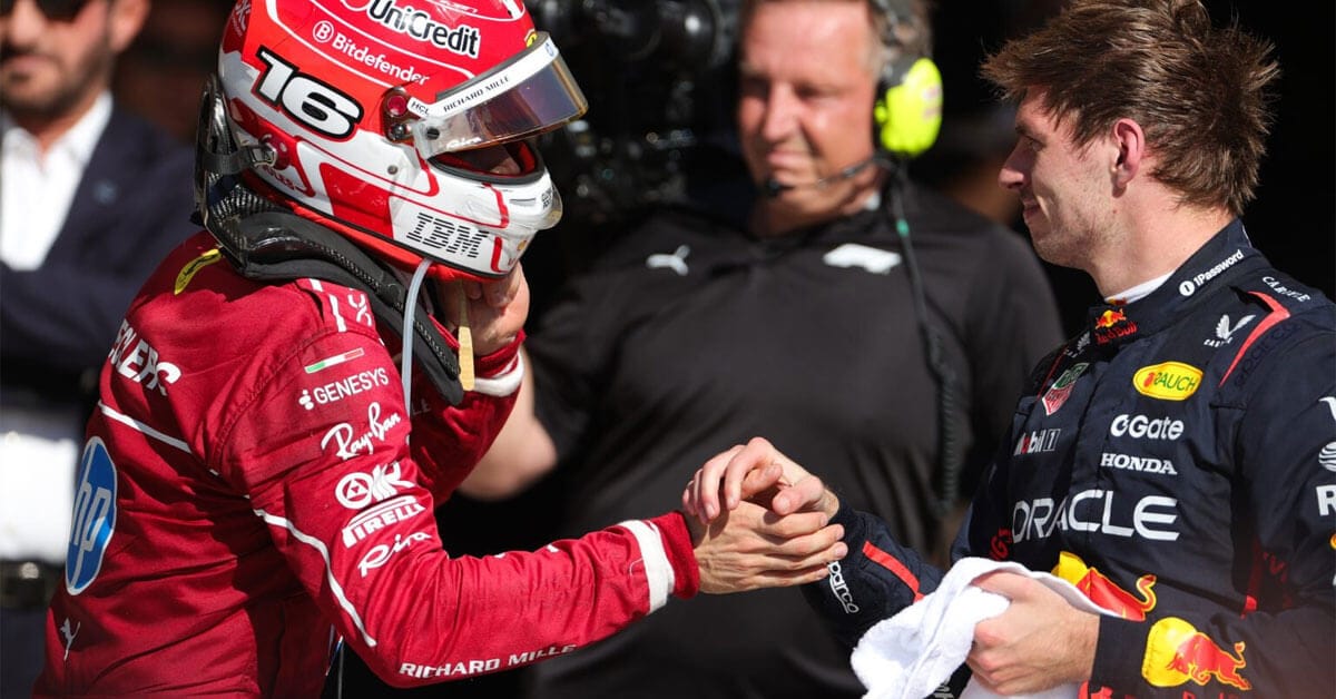 Charles Leclerc (Ferrari), Max Verstappen (Red Bull), 2025 F1
