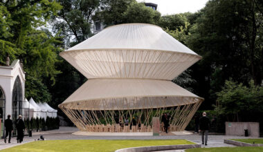 uzbekistan's milan pavilion explores yurt structures and material traditions