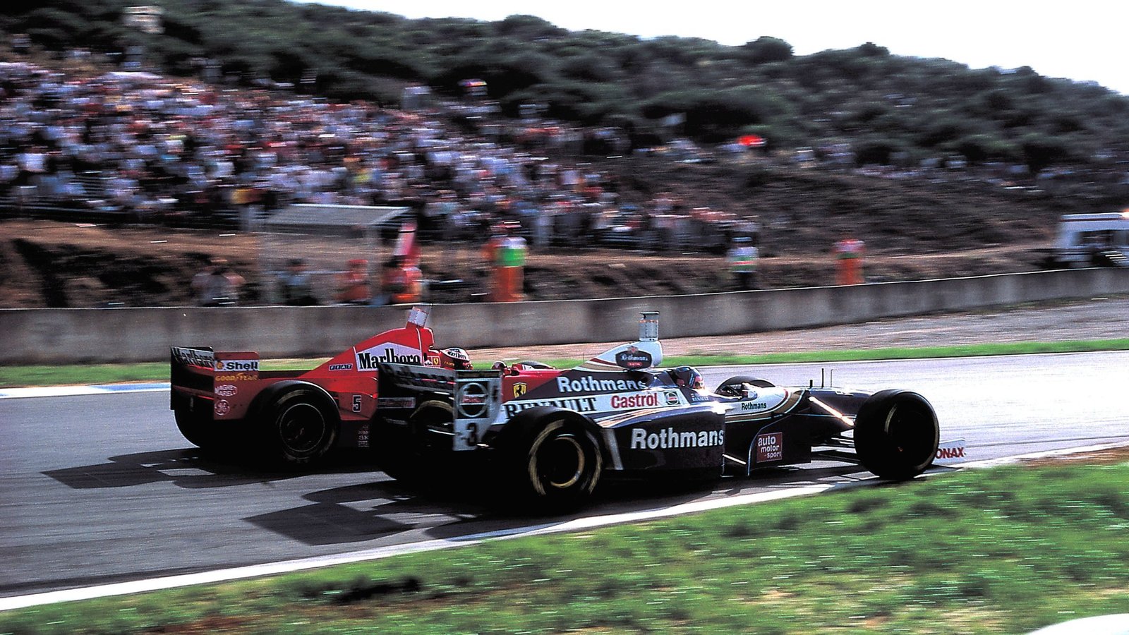 Villeneuve, Schumacher, Jerez, 1997, F1