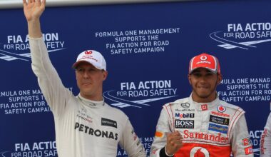 Michael Schumacher and Lewis Hamilton