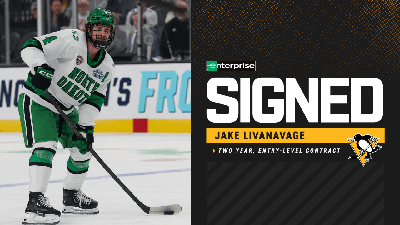 Penguins Sign Defenseman Jake Livanavage to a Two-Year, Entry-Level Contract