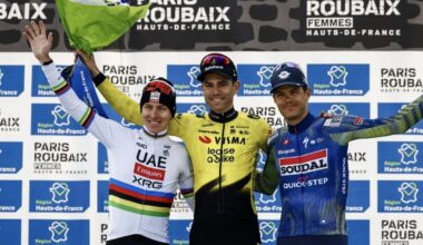 Paris-Roubaix race.. Emirates Cycling ranks second