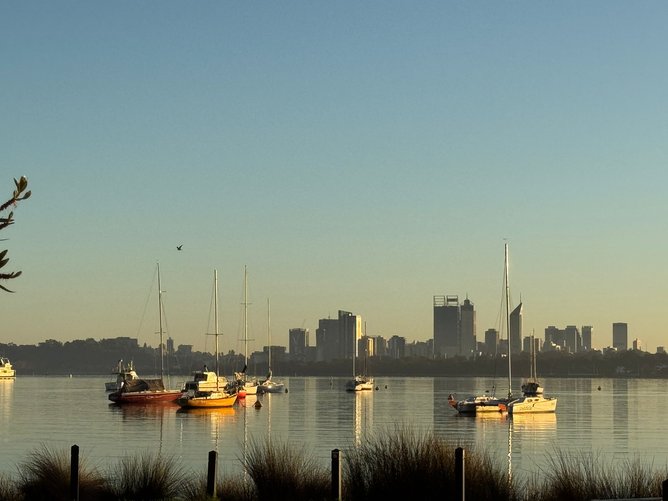 The Heart offers views of the Swan River and Perth CBD.