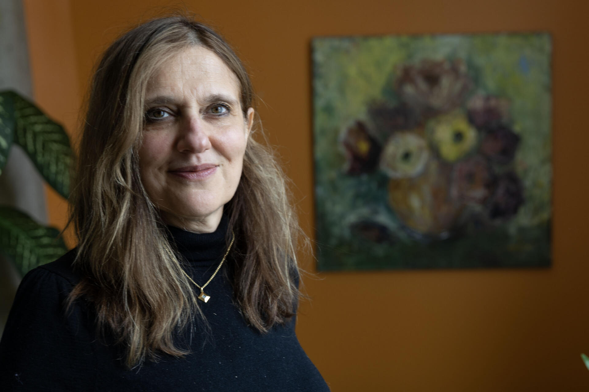 Computer scientist Regina Barzilay in her office at MIT. (Robin Lubbock/WBUR)