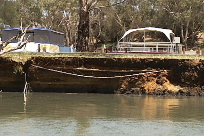 collapsed Murray river bank