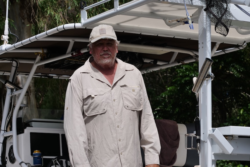 portraits of man on a boat.
