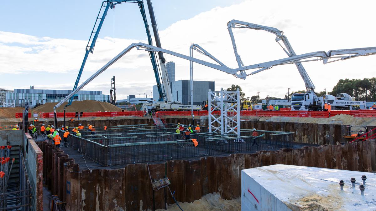 Women and Babies Hospital: Plans for ambitious new $1.8 billion get concrete with first major pour