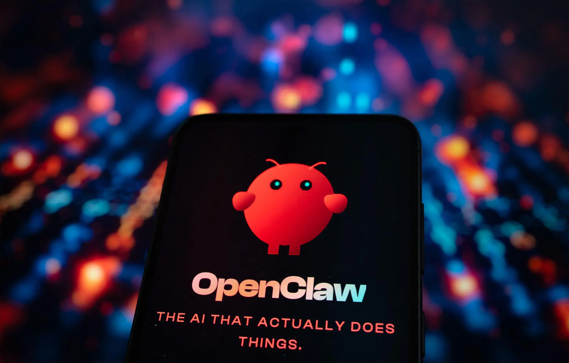 An AI agent by OpenClaw displayed on a phone screen.