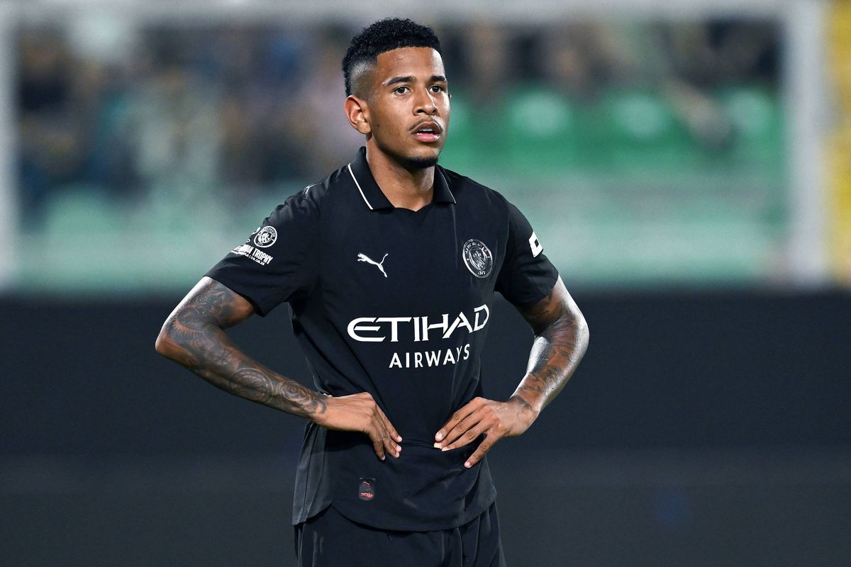 Savinho playing for Manchester City