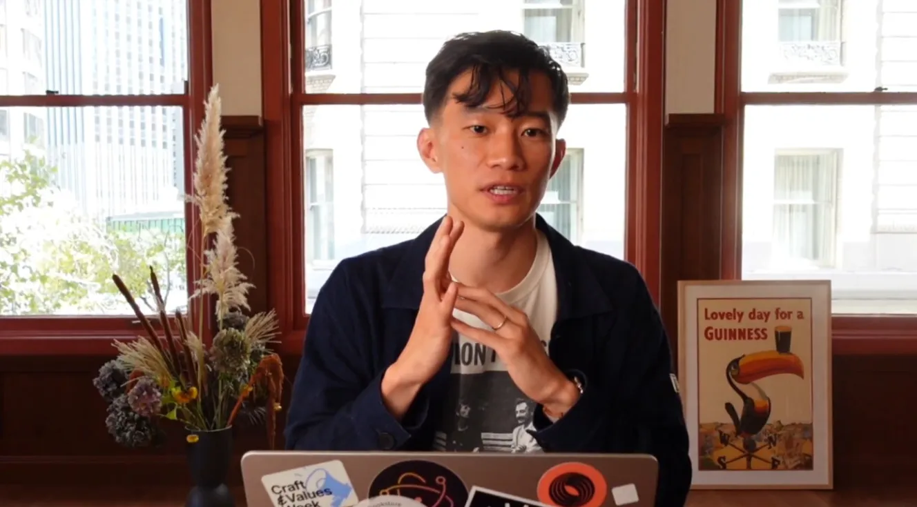 Ivan Zhao, CEO of Notion, speaking.