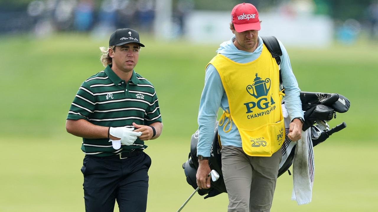 PGA Championship 2026, golf news: Garrick Higgo tee time, two-stroke penalty, caddie sacked and replaced, video