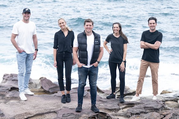 Damien Fitzpatrick (centre) with his team Charlie Lawson, Jade Fitpatrick, Britta Neu and Matt Townsend, are gearing up for the next phase of growth.