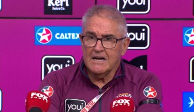 Chris Fagan calls out whiteboard leak in press conference, Jaxon Prior partner, Brad Scott, Brisbane Lions, Essendon Bombers players strengths and weaknesses