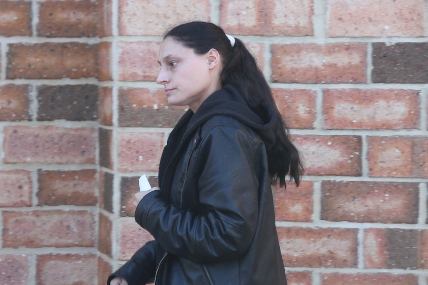 Isabel Busher leaves the Busselton Courthouse.
