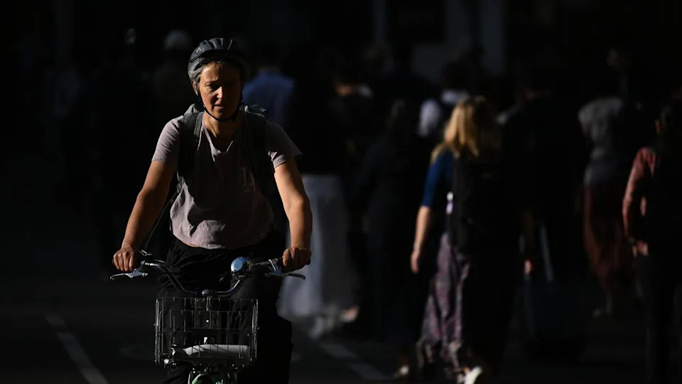 A cyclist in Melbourne