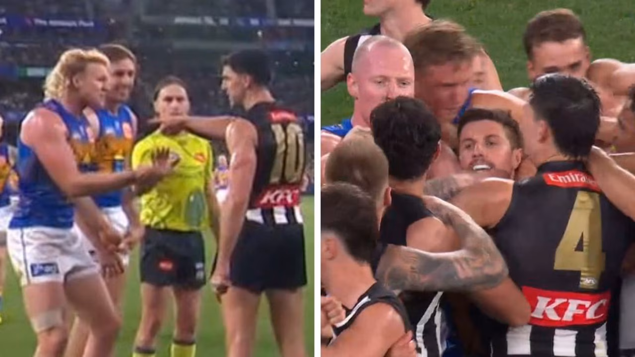 Scott Pendlebury breaks AFL games record: Jamie Elliott ‘tragedy’ rocks MCG, sparks brawl in Collingwood vs West Coast