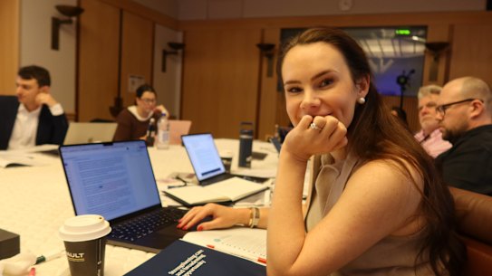 Victoria Devine at the 2026 Federal Budget lockup.