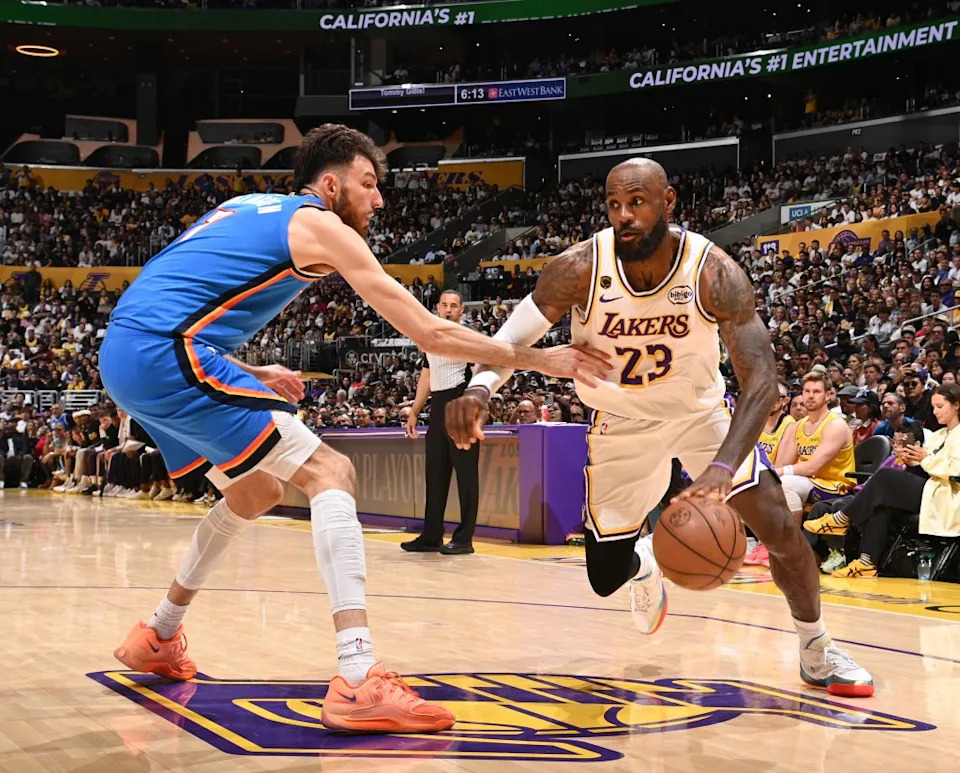LeBron James has been great this postseason, but at 41 years old, it’s hard to keep pace with the younger Thunder. NBAE via Getty Images