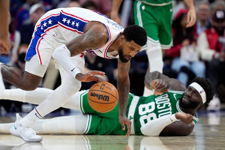 Paul George puts suspension in past, helps 76ers even series with Celtics