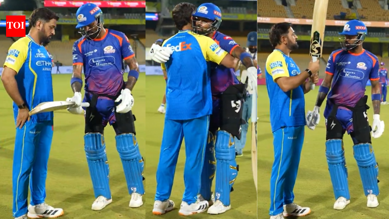 Hardik Pandya: IPL 2026: ‘Love you darling’- Hardik Pandya’s reaction to MS Dhoni steals the show |Watch | Cricket News