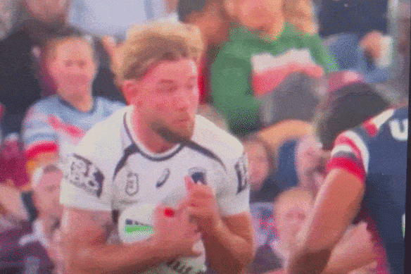Victor Radley’s tackle on Pat Carrigan.