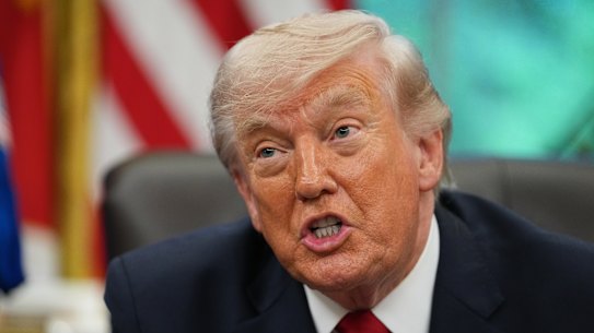 Donald Trump said the US naval blockade of the Strait of Hormuz was “incredible” and Iran’s economy was “crashing”.