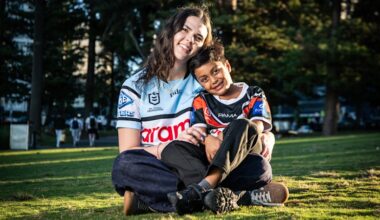 Five-year-old Noah Deguara goes viral after Cronulla defeat