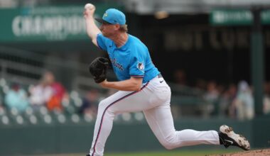 Caden Cooper pitching