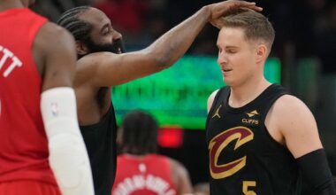 Cavs guard Sam Merrill out with hamstring injury versus Pistons in Game 2 of their 2nd-round series