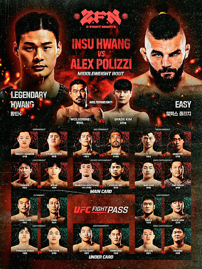 At the TicketLink Live Arena (Seoul Olympic Handball Stadium), the mixed martial arts competition Z-Fight Night 04 will be held on May 9, 2026. The ZFN of "Korean Zombie" representative Jung Chan-sung, a former UFC title player, will be broadcast live to other countries except Latin America through OTT service UFC Fight Pass. Photo = MCPECC
