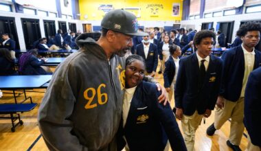 Ex-NBA player, Fab Five member Jalen Rose is a fixture at the school that bears his name in Detroit