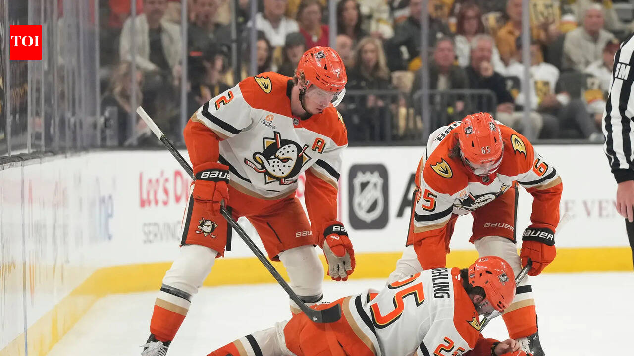 Anaheim Ducks forward Ryan Poehling exits injured after Brayden McNabb hit during heated NHL match against Vegas Golden Knights | NHL News