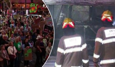 North Adelaide Golf Course fire 2026 news, protests over redevelopment after Australian Open announcement