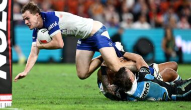 Wardrobe malfunction sums up Dogs’ woes as Sharks pile on more pain