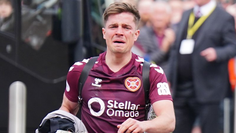 Scottish Premier League: Australia’s Cam Devlin caught up in teary scenes as Hearts stumble at final hurdle against Celtic