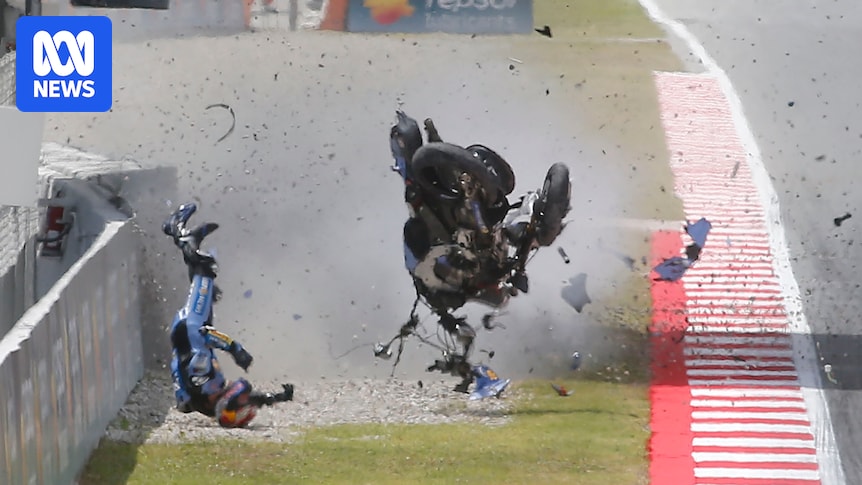 Horror MotoGP crashes at Catalan Grand Prix leaves rider with broken neck